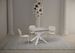Petit table carrée extensible 90x90 à 194 cm gris ciment et blanc Karzy - Photo n°2