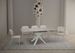 Petit table carrée extensible 90x90 à 194 cm gris ciment et blanc Karzy - Photo n°3