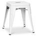 Petit tabouret industriel acier brillant renforcé Kalax 45 cm - Haut de gamme - Photo n°1