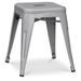 Petit tabouret industriel acier brillant renforcé Kalax 45 cm - Haut de gamme - Photo n°1