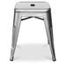 Petit tabouret industriel acier brillant renforcé Kalax 45 cm - Haut de gamme - Photo n°4