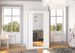 Petite armoire de chambre 2 portes coulissantes blanche et miroir Tinko 120 cm - Photo n°2