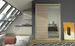 Petite armoire de chambre 2 portes coulissantes bois clair et miroir Noka 120 cm - Photo n°2