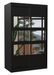 Petite armoire de chambre à coucher 2 portes coulissantes noir avec 6 miroir Kolida 120 cm - Photo n°1