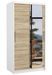Petite armoire de chambre BAZO 2 portes coulissantes bois et miroir - Photo n°1