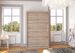 Petite armoire de chambre bois truffe Sonoma avec 2 portes coulissantes Keria 120 cm - Photo n°2