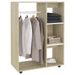 Petite armoire dressing sur roulette 1 penderie 3 étagères 80 cm - Collection Event - Photo n°1