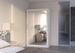 Petite armoire moderne de chambre à coucher blanche avec 2 portes coulissantes miroir Ibizo 120 cm - Photo n°3