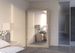 Petite armoire moderne de chambre à coucher bois clair avec 2 portes coulissantes miroir Ibizo 120 cm - Photo n°2