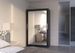 Petite armoire moderne de chambre à coucher noir avec 2 portes coulissantes miroir Ibizo 120 cm - Photo n°2