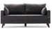 Petite canapé 2 places tissu gris foncé Kandy 177 cm - Photo n°1