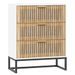 Petite commode en bois 3 tiroirs et pieds en métal noir 60 cm - Modèle Bolivia - Photo n°1