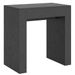 Petite console bois gris foncé de 80 cm extensible jusqu'a 299 14 places Kubine - Photo n°1