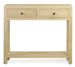 Petite console en bois massif naturel 2 tiroirs 1 étagère Komba 90 cm - Photo n°1