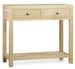 Petite console en bois massif naturel 2 tiroirs 1 étagère Komba 90 cm - Photo n°3