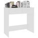 Petite console fixe avec 2 tiroirs blanche 80x40x75 cm - Photo n°1