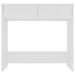 Petite console fixe avec 2 tiroirs blanche 80x40x75 cm - Photo n°4