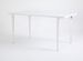 Petite table à manger bois blanc et pieds acier blanc Bazika 150 cm - Photo n°3