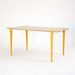 Petite table à manger bois clair et pieds acier jaune Bazika 150 cm - Photo n°3