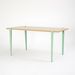 Petite table à manger bois clair et pieds acier vert menthe Bazika 150 cm - Photo n°3