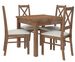 Petite table à manger carrée 80/80 cm en bois marron Orka - Photo n°2