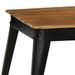 Petite table à manger carrée en bois d'acacia et acier noir 75 cm - Style industriel - Photo n°5