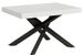 Petite table à manger design blanche et pieds entrelacés anthracite 130 cm Artemis - Photo n°1