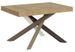Petite table à manger design chêne clair et pieds entrelacés 4 couleurs 130 cm Artemis - Photo n°1