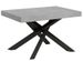 Petite table à manger design gris béton et pieds entrelacés anthracite 130 cm Artemis - Photo n°1