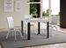 Petite table carrée 90/90 cm extensible 10 personnes 90 à 246 cm blanc et pieds métal gris foncé Liva - Photo n°2