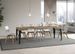 Petite table carrée 90/90 cm extensible 10 personnes 90 à 246 cm bois naturel et pieds gris foncé Kalane - Photo n°2
