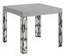 Petite table carrée 90/90 cm extensible 10 personnes 90 à 246 cm gris béton et pieds métal gris foncé Gisa - Photo n°1