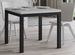 Petite table carrée 90/90 cm extensible 90 à 180 cm blanche et cadre métal anthracite Diva - Photo n°2