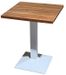 Petite table carrée de restaurant SNOKA 70 cm - Bois et acier - Photo n°1