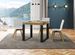 Petite table carrée extensible 4 à 10 places 90 à 246 cm chêne clair et pieds métal anthracite Tiroz - Photo n°2