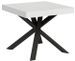 Petite table carrée extensible 90x90/194 cm pieds acier anthracite Karzy - Photo n°1