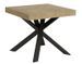 Petite table carrée extensible 90x90/194 cm pieds acier anthracite Karzy - Photo n°4