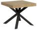 Petite table carrée extensible 90x90/194 cm pieds acier anthracite Karzy - Photo n°1