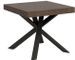 Petite table carrée extensible 90x90/194 cm pieds acier anthracite Karzy - Photo n°1