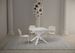 Petite table carrée extensible 90x90/194 cm pieds acier blanc Karzy - Photo n°3