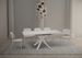 Petite table carrée extensible 90x90/194 cm pieds acier blanc Karzy - Photo n°6