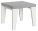 Petite table carrée extensible bois blanc et gris 90 à 246 cm Nako - Photo n°1