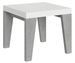 Petite table carrée extensible bois blanc et gris 90 à 246 cm Naxo - Photo n°1