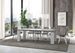 Petite table carrée extensible bois gris béton et blanc 90 à 246 cm Ribo - Photo n°3