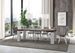 Petite table carrée extensible bois noyer et blanc 90 à 246 cm Ribo - Photo n°3