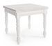 Petite table carrée extensible KOLITA – Bois massif blanc patiné 80/160 cm - Photo n°1