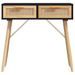 Petite table console en bois 2 tiroirs en Rotin naturel 80 cm - Modèle Kaliga - Photo n°1