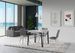 Petite table extensible carrée 4 à 10 personnes blanche et pieds métal anthracite 90 à 246 cm Konta - Photo n°3