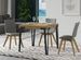 Petite table extensible carrée bois clair et pieds métal anthracite 90 à 246 cm Konta - Photo n°1