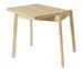 Petite table extensible en bois de chêne massif blanchi Larry 90/130 cm - Photo n°1